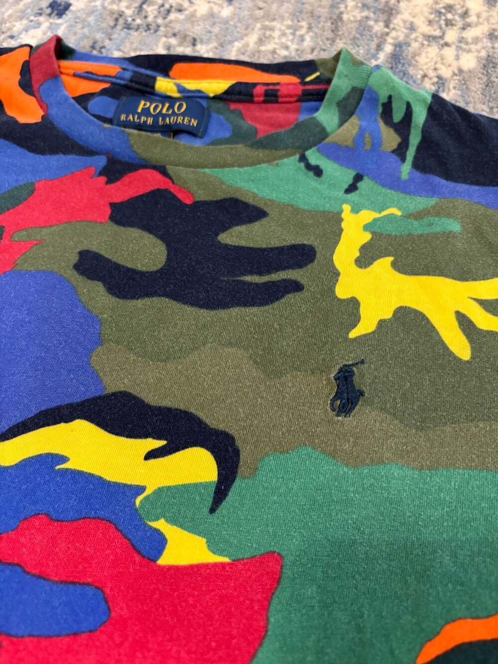 Polo Ralph Lauren Camo Tee Size L 14-16 - Picture 2 of 3